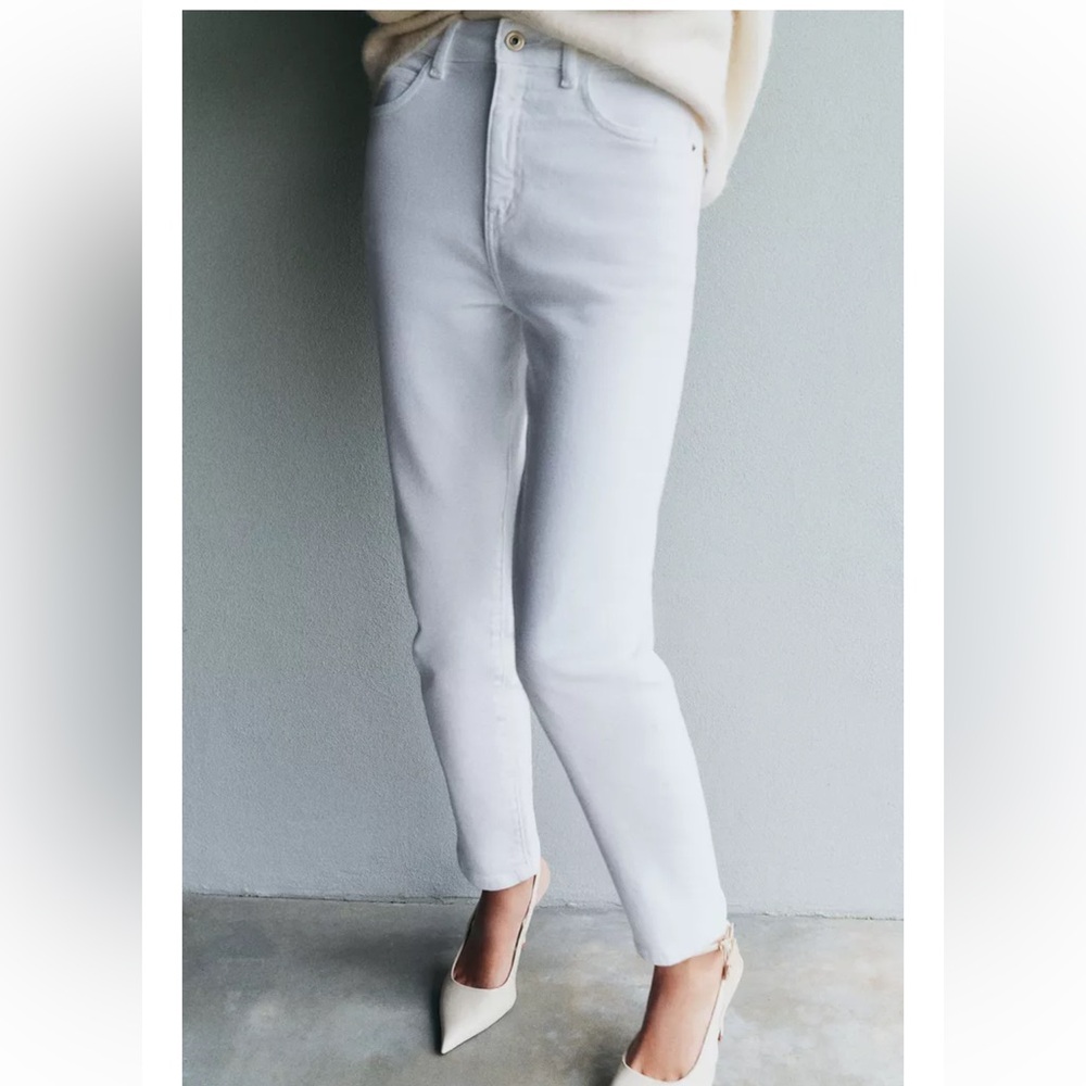 Zara mom fit high rise slim mom leg